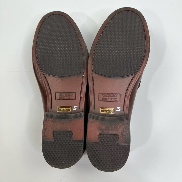 Giorgio Brutini Brown Leather Tassel Slip On Loafers Mens Size 10 D - Picture 10 of 13